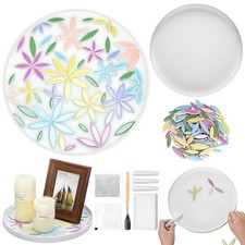 DIY Ceramic Large Mosaic Tiles Tray for Crafts 300g Willow Leaves Mixed Color...