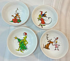 Set of 4 Williams Sonoma THE GRINCH CHRISTMAS Porcelain Cereal Soup Bowls 2023