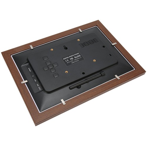 Wood Digital Photo Frame 10.1 Inch Hd Ips Screen Video Music Electronic Pict IDM - Picture 4 of 12