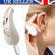 Rechargeable Behind Ear Hearing Aid Digital Sound Amplifier Adjustable UK