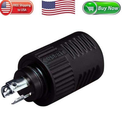Corrosion-Resistant 3 Wire Plug and Receptacle - Ergonomic Design for Safety