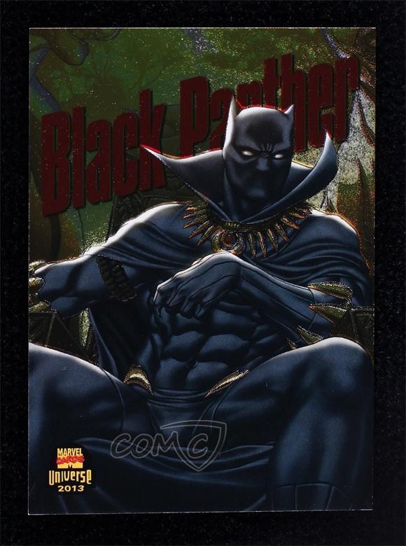 2013 Marvel Fleer Retro Power Blast Black Panther #1 0kg8