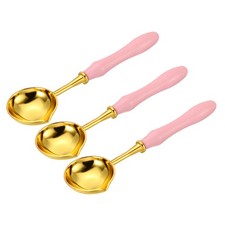 3 Pcs Wax Seal Spoon,for Wax Seal Stamp Envelope Light Pink, 4"