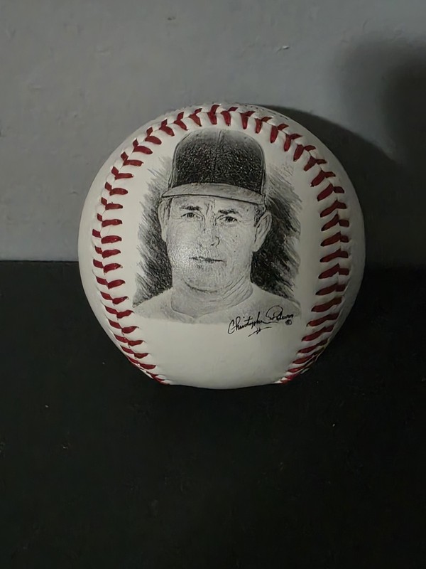 MLB Houston Astros Nolan Ryan Baseball By Mennen Photo on Ball Facsimile Auto