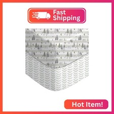 Yoofoss Baby Pack and Play Sheets 2 Pack for Boys and Girls - 38x26 Mini Crib Sh