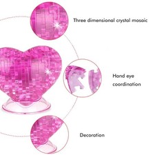 3D Crystal Puzzle Heart Crystal Puzzle Jigsaw Model Building Block Assembling