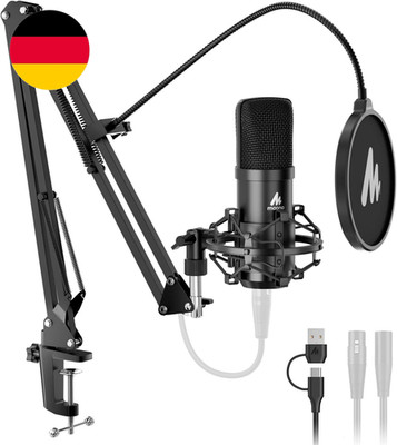 MAONO Xlr/Usb-Kondensatormikrofon: 192 Khz/24 Bit Plug & Play Pc-Computer-Podcas