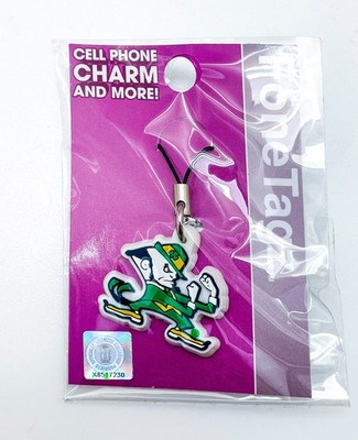 University Of Notre Dame, leprechaun Mascot Purse Charm OR  Phone Charm 2D 