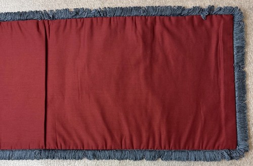 Tapestry Christmas Table Runner Santa's Workshop Elves Reindeer Tree 37w x 14"t - Picture 10 of 10