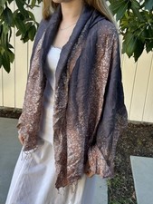Vintage 100 Raw silk wrap Scarf Shawl Boho