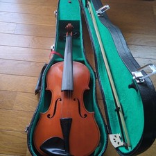 PAlatino wooden orange violin and hard case