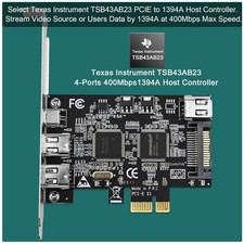 PCIE Firewire 1394A Card for Windows & MAC