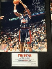 Eddie Johnson Houston Rockets Autographed 8x1...