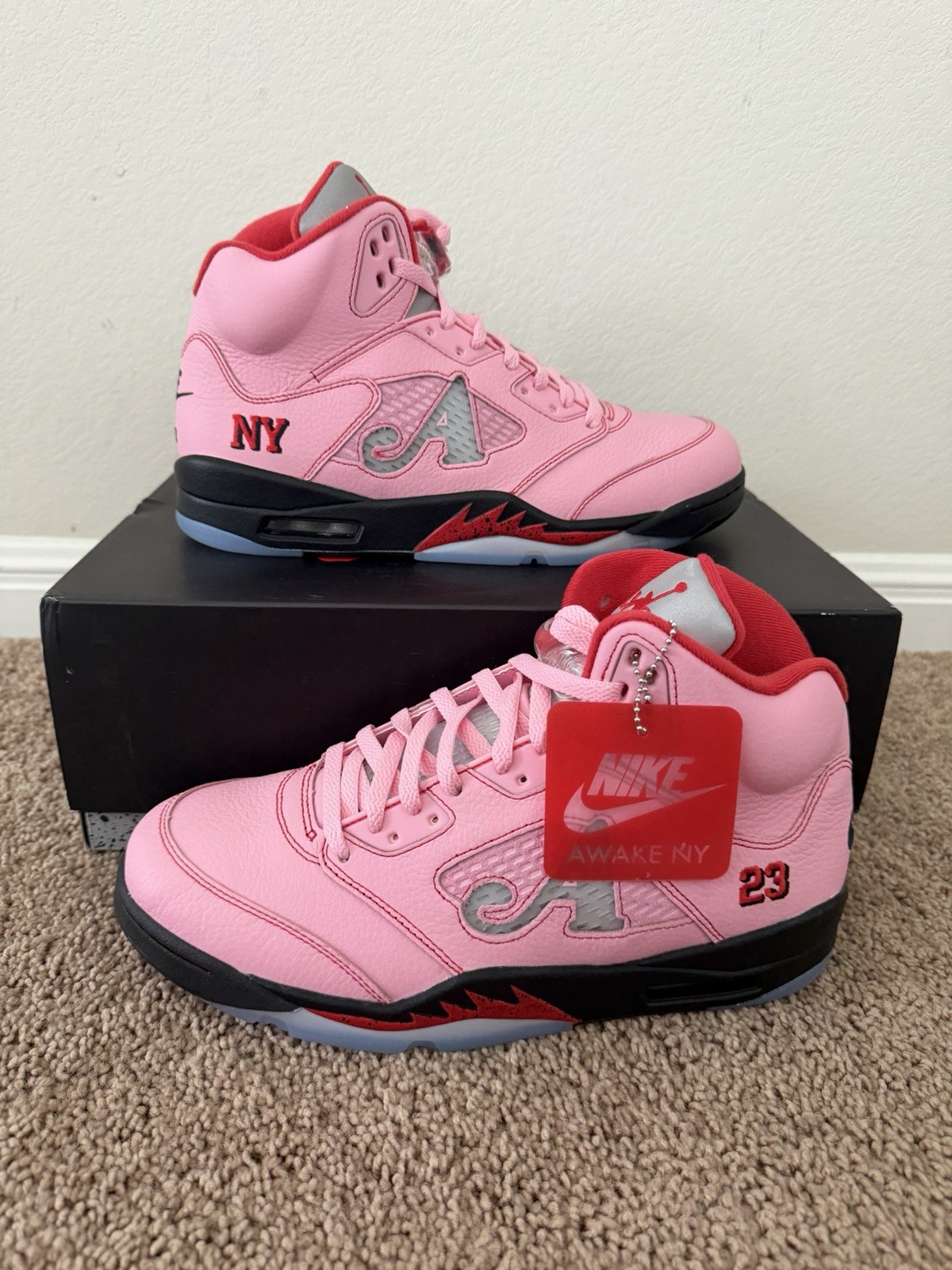 Nike x AWAKE NY Air Jordan 5 Retro Boro “Arctic Pink” (Size 10.5) BRAND NEW! image 4