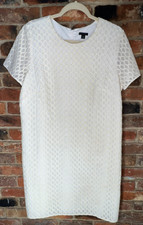 Ann Taylor Womens Sheath Dress Size 14 Ivory Cream