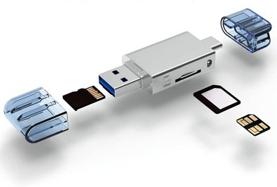 USB-C Kartenleser 2.0 auf NM Nano & TF Micro SD kompatibel