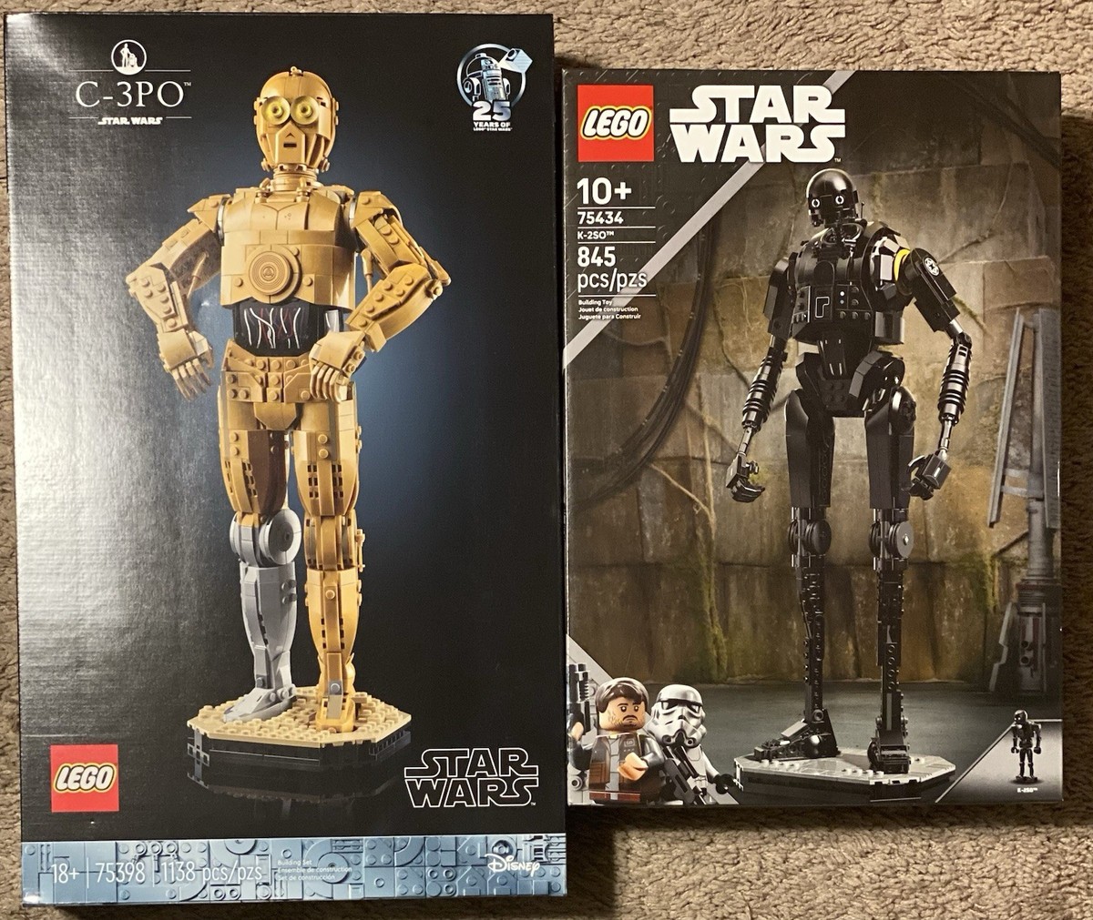 LEGO Star Wars C-3PO Buildable Droid 75398 AND Andor K-2SO
