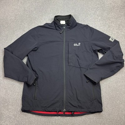 Jack Wolfskin Jacket Adult Large Black Hiking Bomber Outdoors Coat Mens