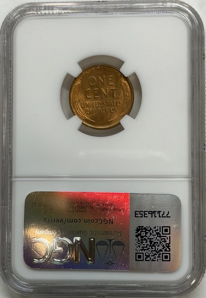 1930 S Lincoln Wheat Cent NGC MS 65 RD - Image 2 of 2