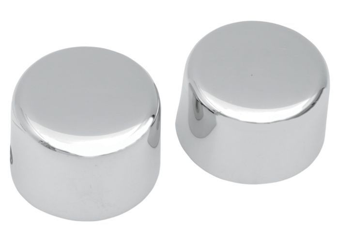 Chrome Front 3/4"" Axle Caps/Covers fits Harley Sportster Dyna Softail FLH