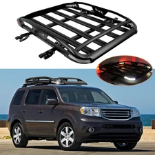 Car Roof Racks w/ Cross Bar Cargo Carrier Basket Luggage Storage For Honda Pilot