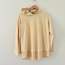 J. Jill Hoodie Pullover Sweatshirt Small Casual Ribbed Trim Long Sleeve