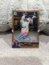 2018 Bowman Draft Chrome Draft Pick Auto Ryan Jeffers  Gold /50 CDA-RJ  Twins