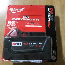 New Milwaukee 48-11-1850 Battery M18 18V 18 Volt XC 5.0 Ah Red Lithium Ion
