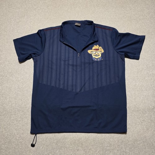 Frisco RoughRiders 1/4 Zip Shirt Herren Large blau Pullover MiLB Texas Rangers