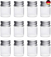Mini-Glasflaschen mit Aluminium-Schraubverschluss, leere Probengläser, 