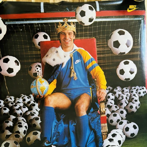 Rare Vintage Steve Zungul Lord Of Indoors Nike Soccer Poster Smoke Free