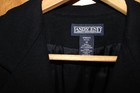 LANDS’ END Wool/Cashmere Blend Button Front Mid Length Coat Black / SIZE 12 — photo 3