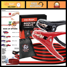 Heavy Duty 6 Gauge 12ft Jumper Cables For Cars Suvs With Storage Bag