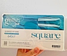 Harmony Gelish Soft Gel Tips - Medium Square Box Of 640ct - New 2025