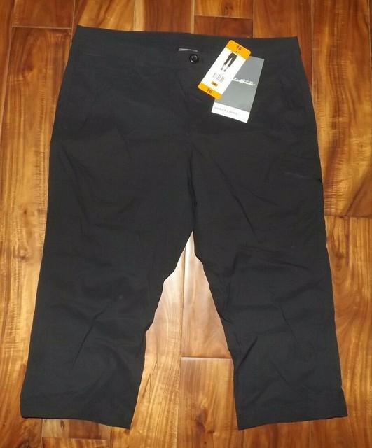 Women's Black Eddie Bauer Rainier Capri Pants Size 6 for sale online | eBay