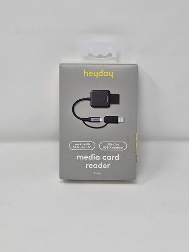 USB-C to USB-A Media Card Reader Adapter- heyday™ Black - Bild 1 von 2