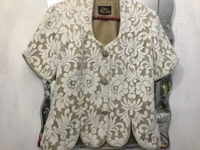 Gina Bacconi Size 12 Cream Jacket Special Occasion Mother Of Bride Pearl Beaded