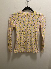 Crewcuts Girls Swim Rashguard In Lemon Print. Size 12 NWOT