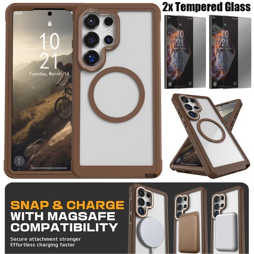 For Samsung S24/S24+/Ultra/FE Clear Magnetic Case Cover/Privacy Screen Protector - $10.99