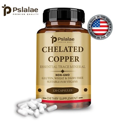 Chelated Copper - Essential Trace Mineral, Vegetarian, Non-GMO, Gluten Free