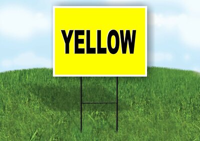 WORD YELLOW SIGN Yard Sign with Stand LAWN SIGN