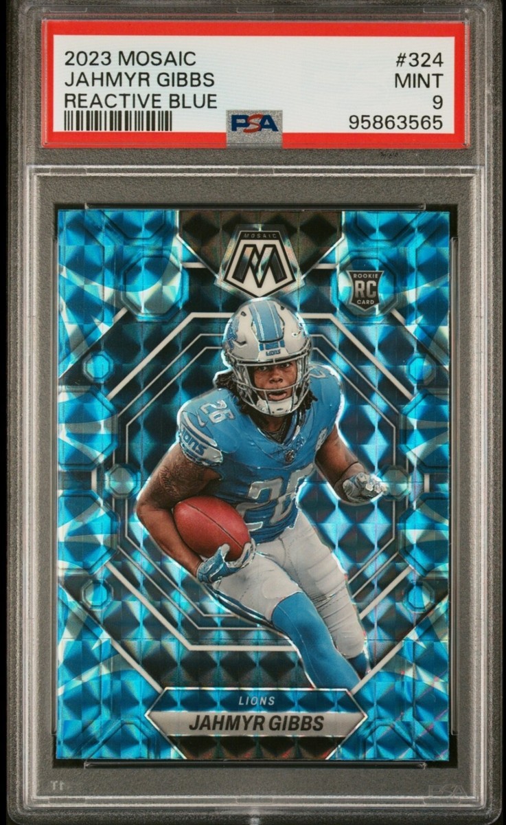 2023 Panini Mosaic - Rookies Jahmyr Gibbs #324 Reactive Blue 2023 Panini Mosaic - Rookies Jahmyr Gibbs #324 Reactive Blue