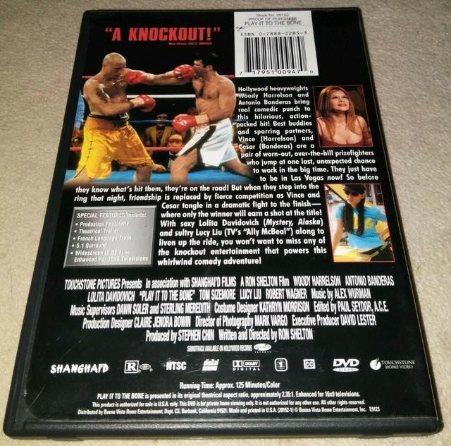 Play it to the Bone Boxing DVD Woody, harrelson Antonio banderas eBay