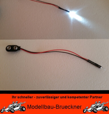 LED Beleuchtung RC-Modell Eisenbahn Krippe 9 Volt mit Kabel / Stecker 9V Block