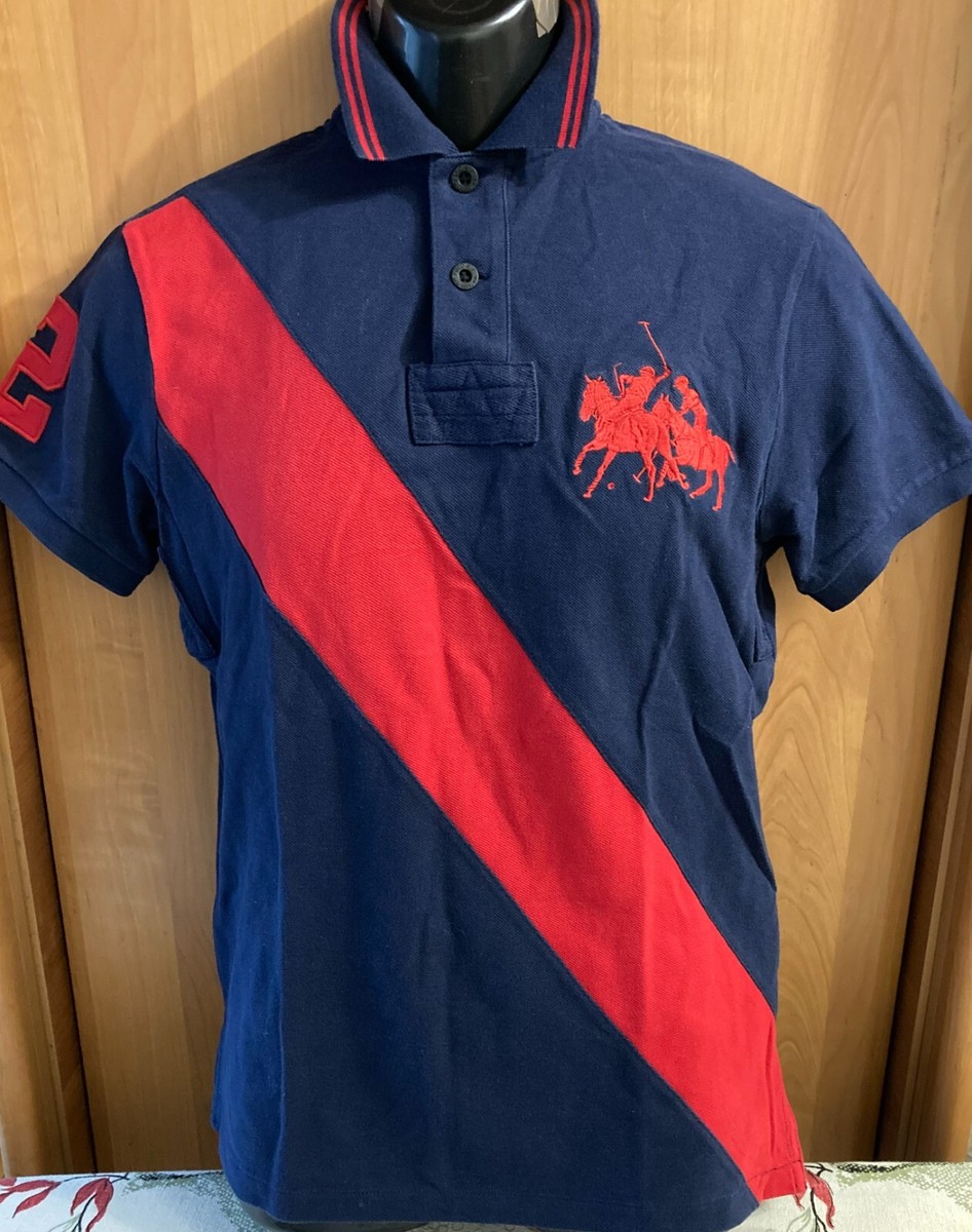 Vintage Polo by Ralph Lauren Big Logo #2 Blue Polo Shirt sz