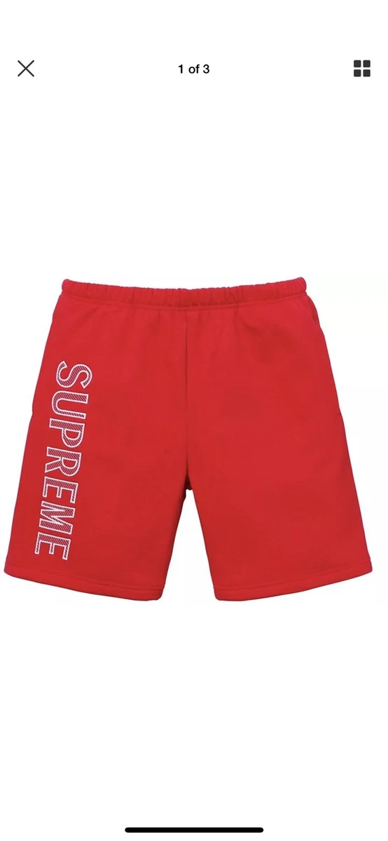 Supreme red shorts cheap