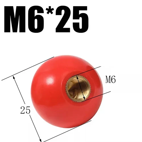 Schwarz /Rot Kugelknopf M4 M6 M8 M10 M12 M16 Kopf Griff Hebel Knopf Innengewinde - Bild 42 von 56