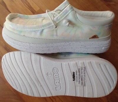 LAMO Paula Tye Dye canvas fabric loafer slip on shoes,Size 10