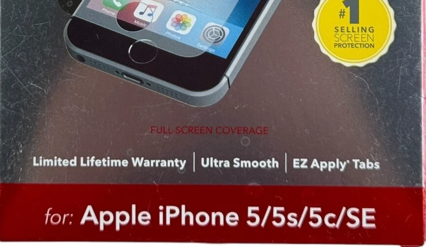 全新未拆封 - ZAGG 隐形护罩玻璃屏幕保护膜 适用于 iPhone 5/5s/5c/SE — 第 4/4 张图片