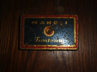 alte Blechdose / Zigarettendose Manoli Fantomo 12x7,5x2cm - Bild 1 von 4